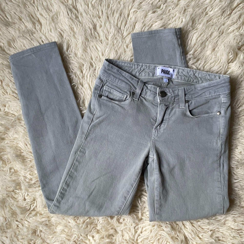 Paige Skyline Ankle Peg Gray Sz 25